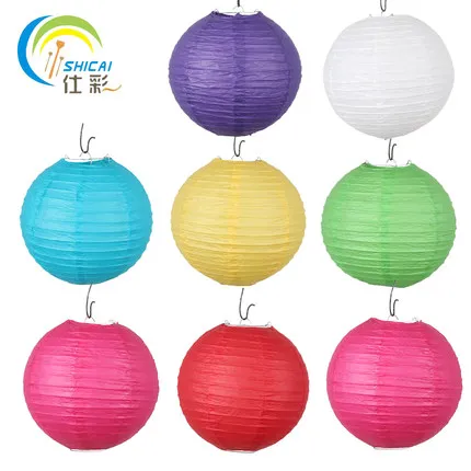 

3/8/12 inch Multicolour Paper Lantern Pendant Light Wedding Decoration DIY Paper Lantern Party Decoration Christmas Birthday