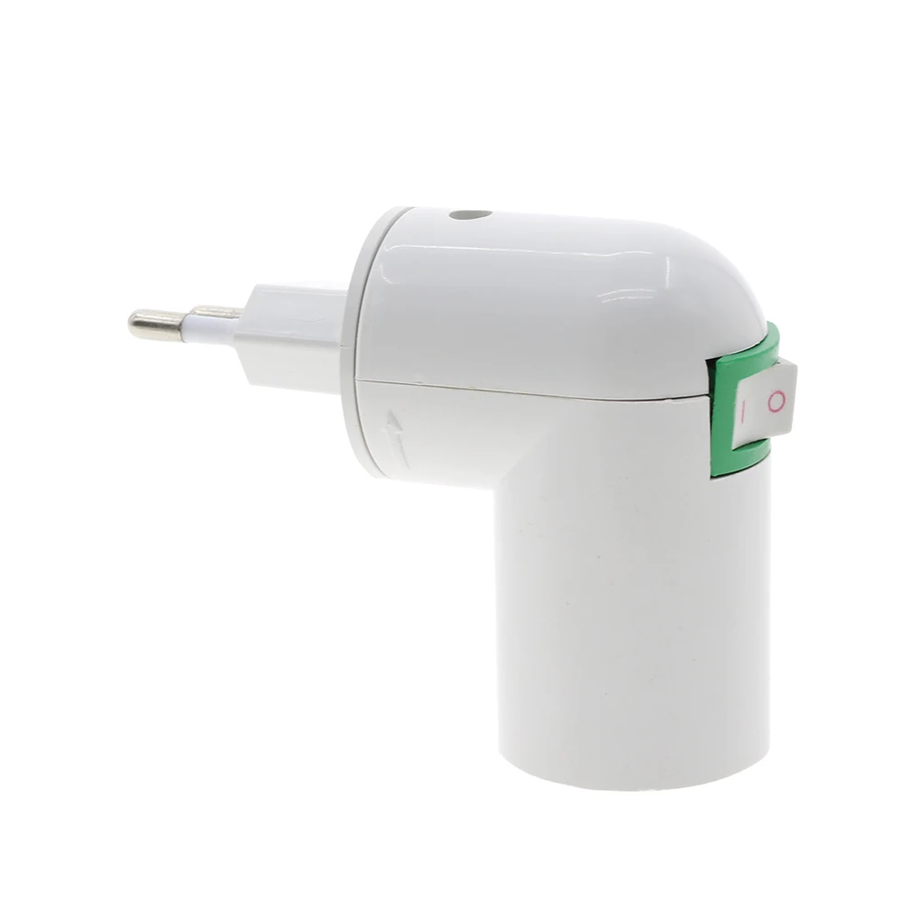 E27 ЕС Plug 180 градусов световая база с лампами повернуть держатель лампы адаптер конвертер лампы с переключатель вкл./выкл