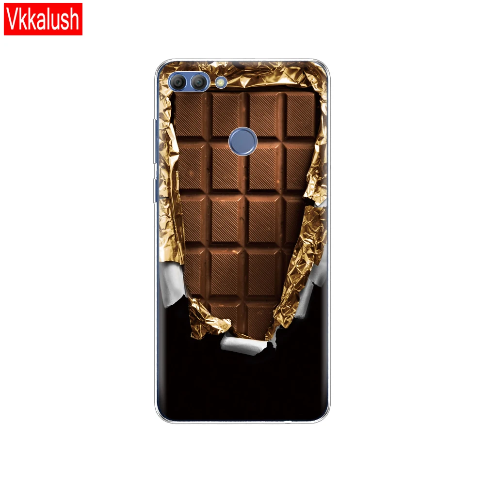 Чехол для телефона huawei P Smart Enjoy 7 S, Мягкий ТПУ силиконовый чехол на заднюю панель 360, полностью защитный прозрачный чехол с принтом - Цвет: 80084