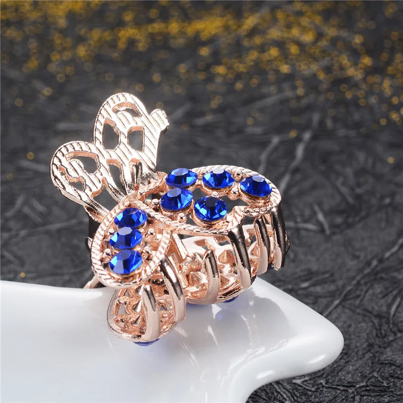 

Brands Elegant Women Hair Ornaments Flowers Hair Claws Crystal Peacock Small Crab Clips Wedding Hair Jewelry Gifts for Girls NEW