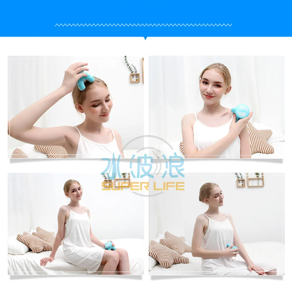 Электрический портативный светящийся массажер для тела снятие стресса шея плечи