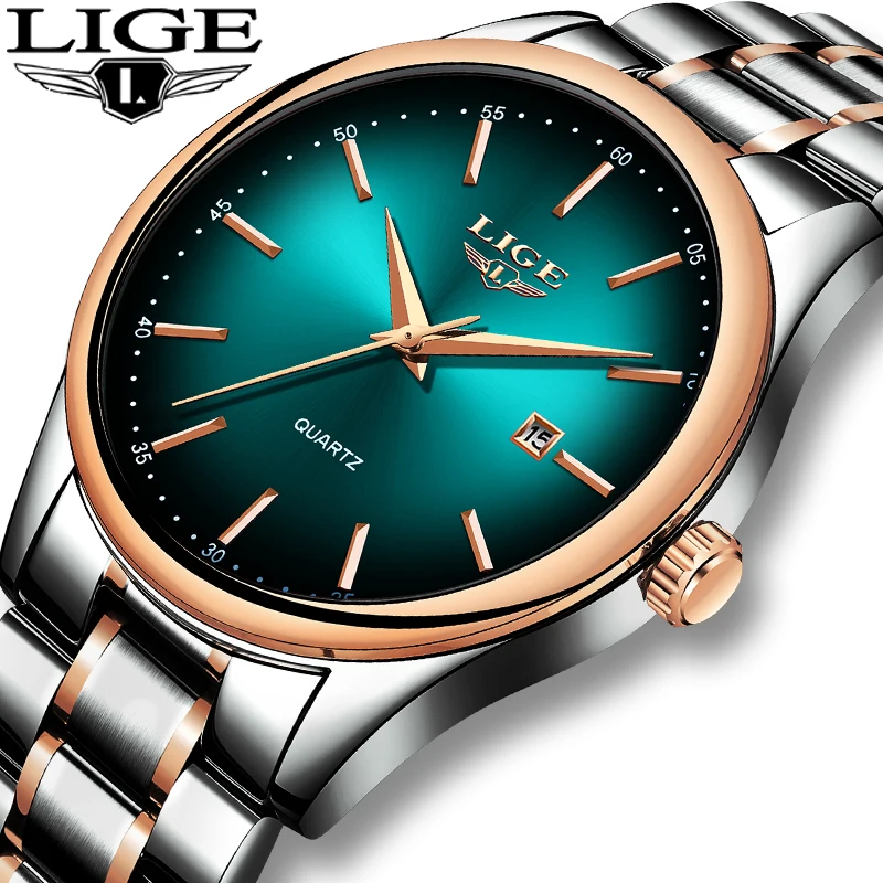 

LIGE New Watches Mens Top Brand Fashion Cool Men's Sports Watch Full Steel Waterproof Business Men WristWatch Relogio Masculino