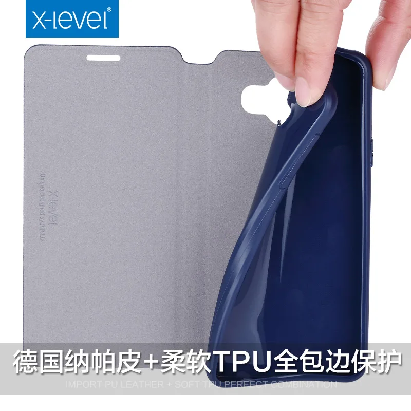 X Level роскошный Флип кожаный чехол для Samsung Galaxy A3 A5 A7 2016 2017 A8 A6 Plus 2018 A10 A20 A30 A40 A50 A70