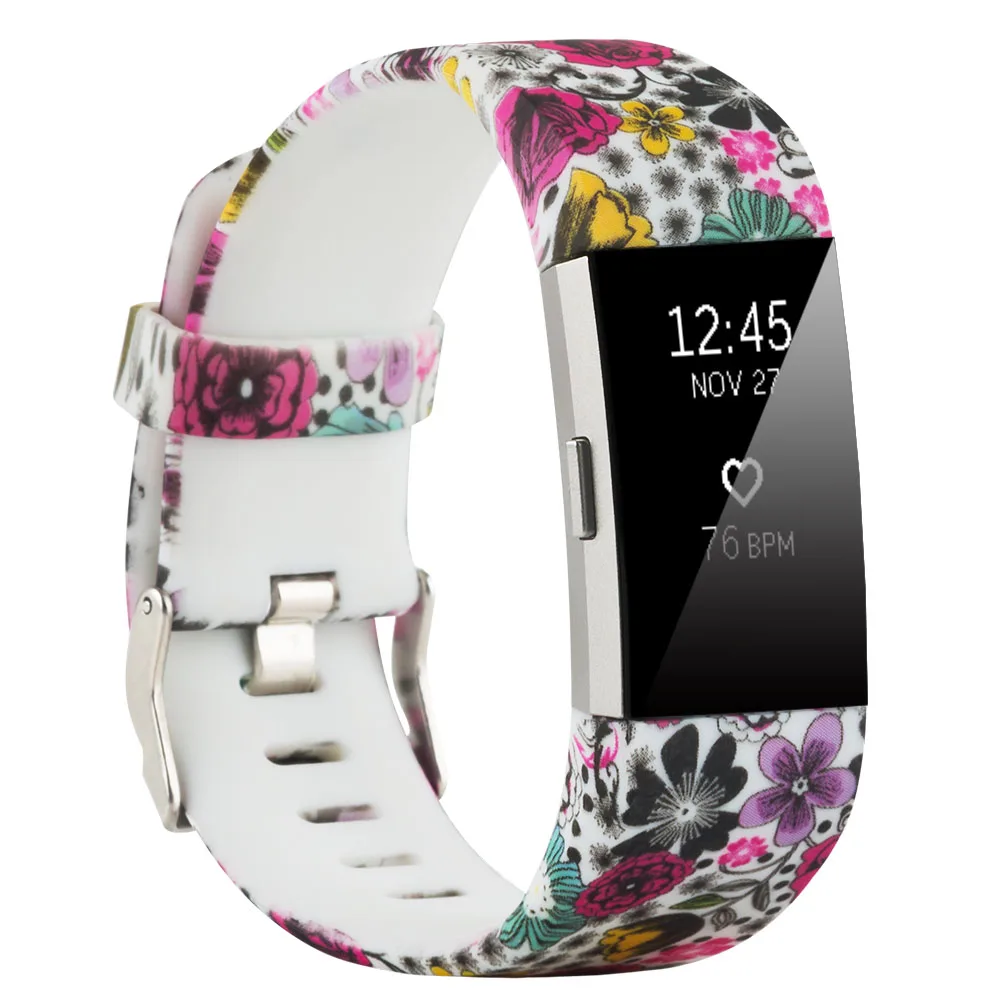 Для браслета Fitbit Charge 2 Сменные аксессуары спортивные полосы мягкий силиконовый