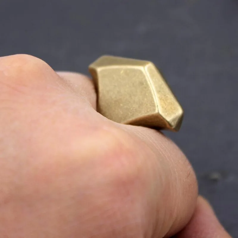 Чистый медный твердый EDC многоцелевой инструмент, инструмент самозащиты DIY брелок Подвеска латунь личность с выключателем окна