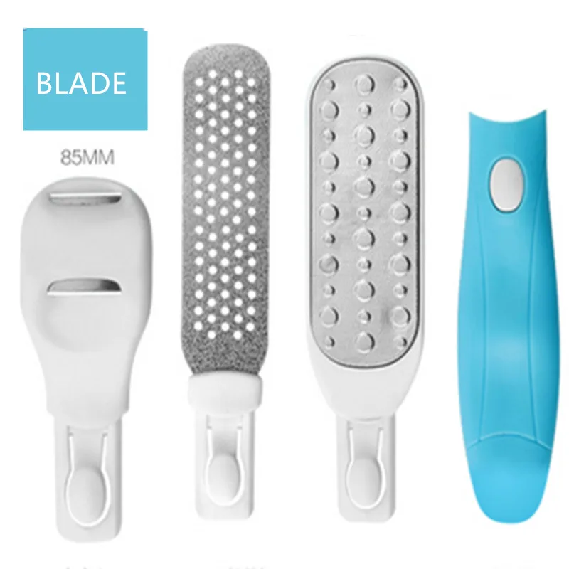 

5pc/set Removable Pedicure Foot Rasp Set Heel File Grater Callus Shaver Stainless Steel Feet Cuticle Skin Pedicure Remover
