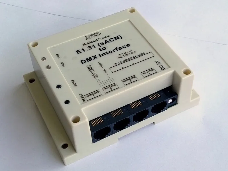 Совместимость с ChamSys MagicQ E1.31 (sACN) к DMX интерфейсу/мосту 4 DMX512 универсальные выходные