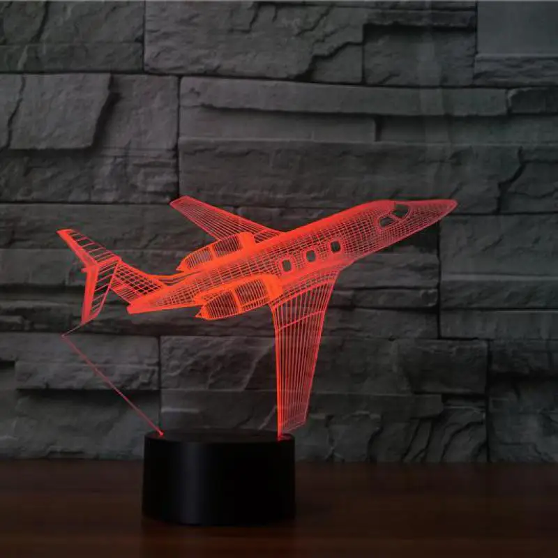Светодиодный ночсветильник private JET 3D ночник с функцией смены 7 цветов для гостиной