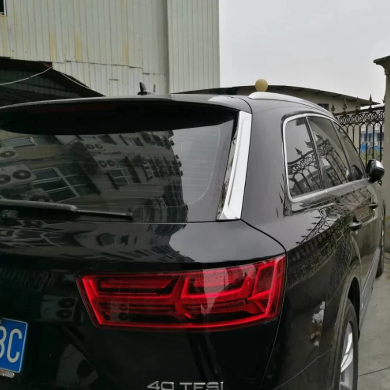 Для Audi Q7 2016 2017 2018 ABS хром внешний задний багажник спойлер оконная полоса молдинг