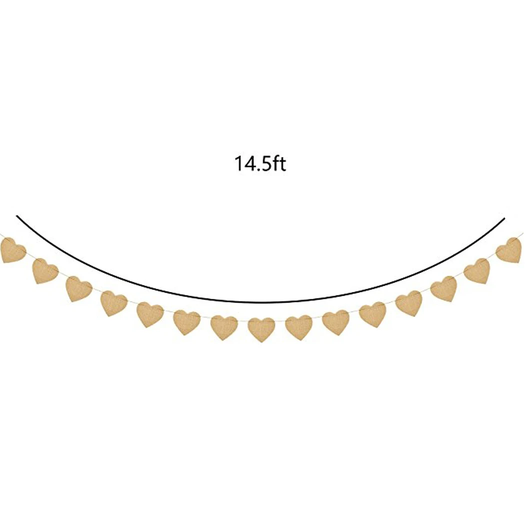 Свадебный баннер в форме сердца DIY висячий Баннер Вымпел для свадьбы День Святого