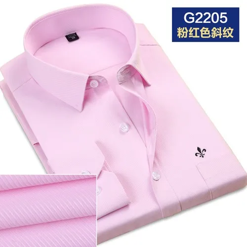 G2205pinkx DUDALINA, мужская повседневная однотонное с длинным рукавом, рубашка, приталенная, мужская, деловая, рубашка с карманами, мужская одежда в полоску - Цвет: G2205pinkx