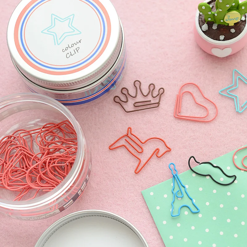 

Корейский стиль канцелярские бутилированные скрепки металлическая Закладка закладки скрепки