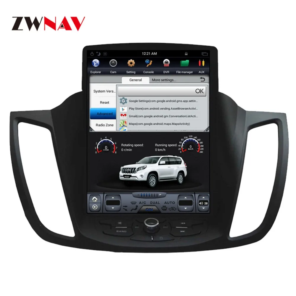 ZWNVA Tesla стиль экран новейший Android 6,0 64+ 2 Гб автомобильный dvd-плеер gps навигация Радио экран для Ford Kuga 2013