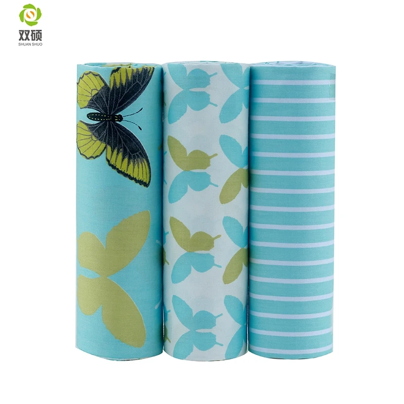 Blue butterfly & stripes серии лоскутное хлопчатобумажная ткань diy текстиль для шитья 40*50 см