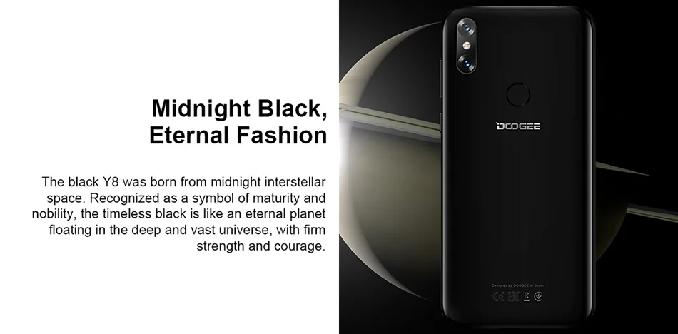 DOOGEE Y8 Android 9,0 MTK6739 четырехъядерный смартфон 6,1 дюймов FHD 19:9 8 Мп+ 8 Мп 3 Гб 16 Гб 3400 мАч 4G LTE мобильный телефон