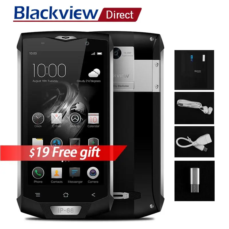 Blackview BV8000 Pro 5 0 дюйма FHD IP68 Водонепроницаемый телефон MTK6757 Octa Core Android 7 6 ГБ