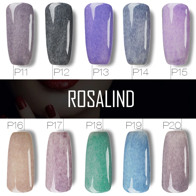 ROSALIND гель 1S P + черная бутылка 10 мл эффект искусственного меха P01-12 3D УФ