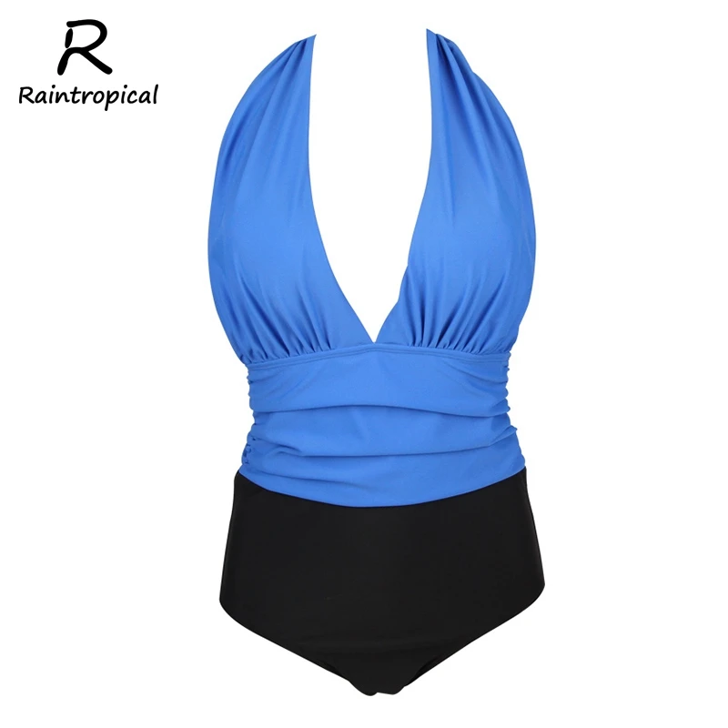 Женский купальник с высокой талией винтажный купальный костюм открытой спиной