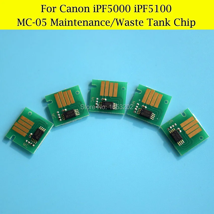 5 шт./лот MC 05 чипы для Canon iPF5000 iPF iPF5100 технического обслуживания/чипы чернильного