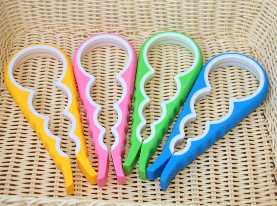 1Pcs Creative Silicone Multi-functional Four In One Bottle Opener Home Safe Open Cans Anti-skid Cap Kitchen Tool Barware 7zcx623 | Дом и сад