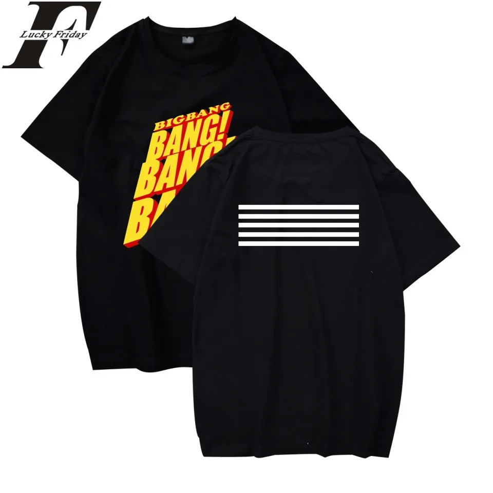 Футболка LUCKYFRIDAYF BIGBANG kpop спортивные мужские и женские футболки в стиле хип-хоп для