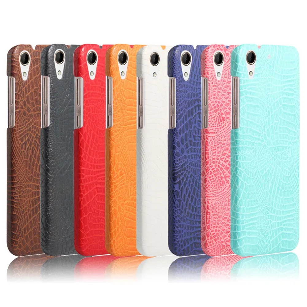 Luxury Artificial Leather With Crocodile Skin Printing Mobile Phone Cases For HTC Desire 728 D728 Case Back Cover |