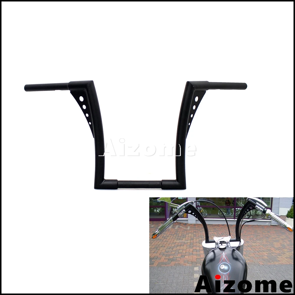 Черные вешалки на заказ для Ape Fat Bar 1 1/4 дюйма 12 дюймов руль Harley Softail Sportster Dyna FXST XL FLST