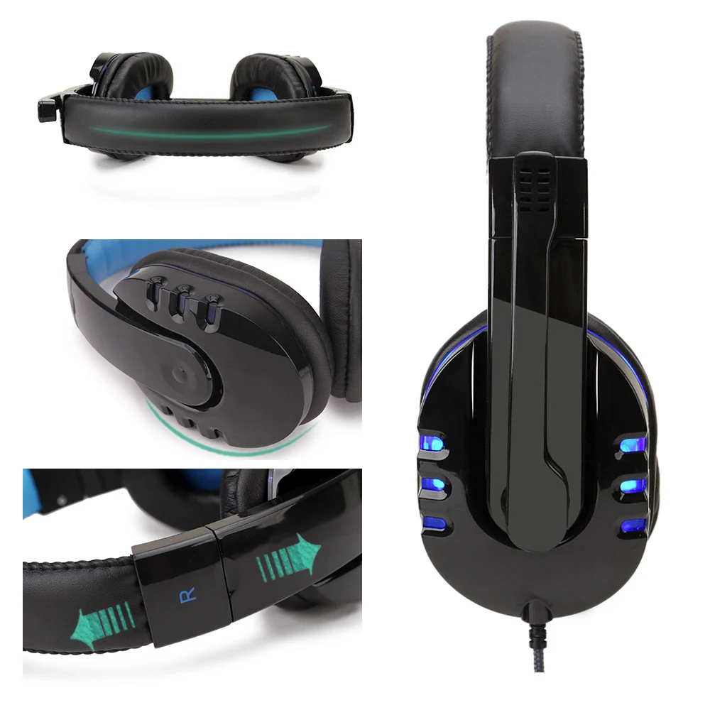 Проводные компьютерные игровые наушники SY733MV игровая гарнитура с микрофоном AUX +