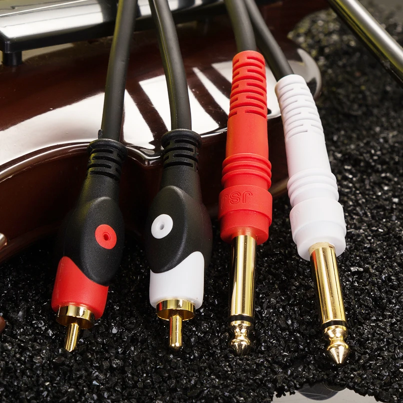 Аудиокабель Digizulu с двумя штекерами RCA и 6 35 мм разъем TS 1/4 дюйма для миксера