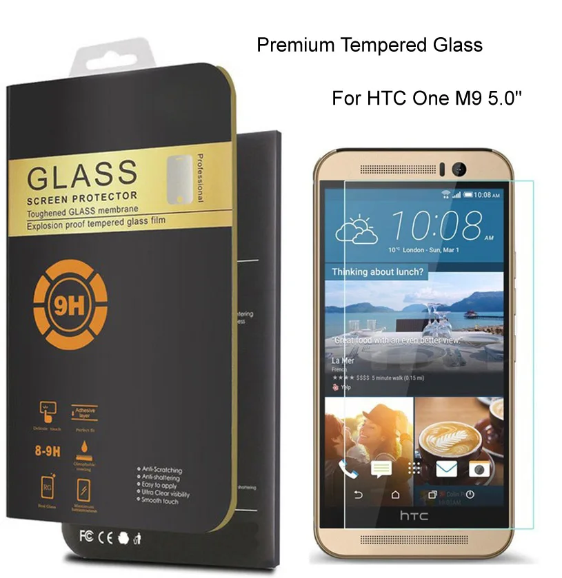 Защитная пленка премиум класса для HTC One M9 5 0 дюйма 26 мм закаленное стекло + Plus 2