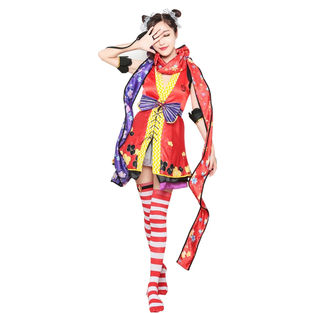 Brdwn Love live Lovelive женский ниндзя Пробуждение Нико Ядзава косплей костюм платье