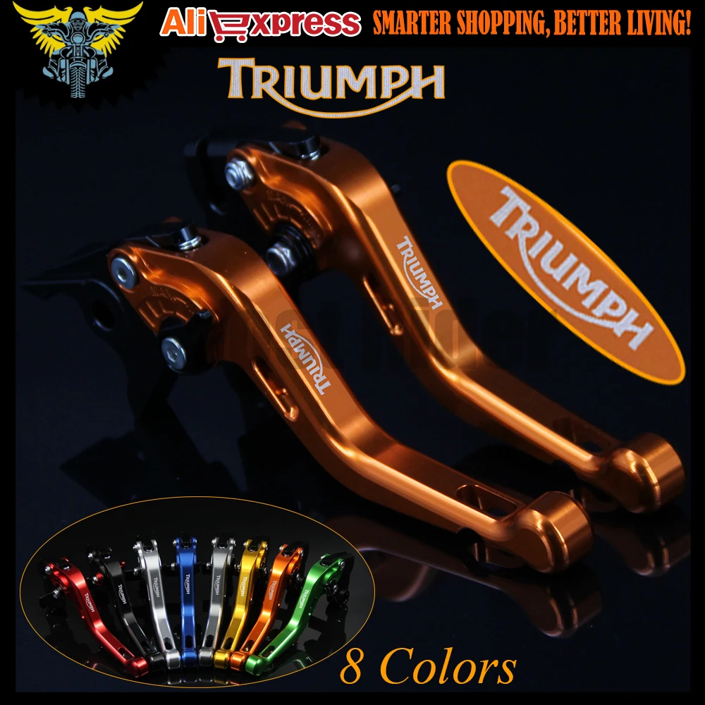 8 цветов для Triumph SPEED TRIPLE R 2012 2013 2014 2015 оранжевый ЧПУ Регулируемый 2 пальца короткие
