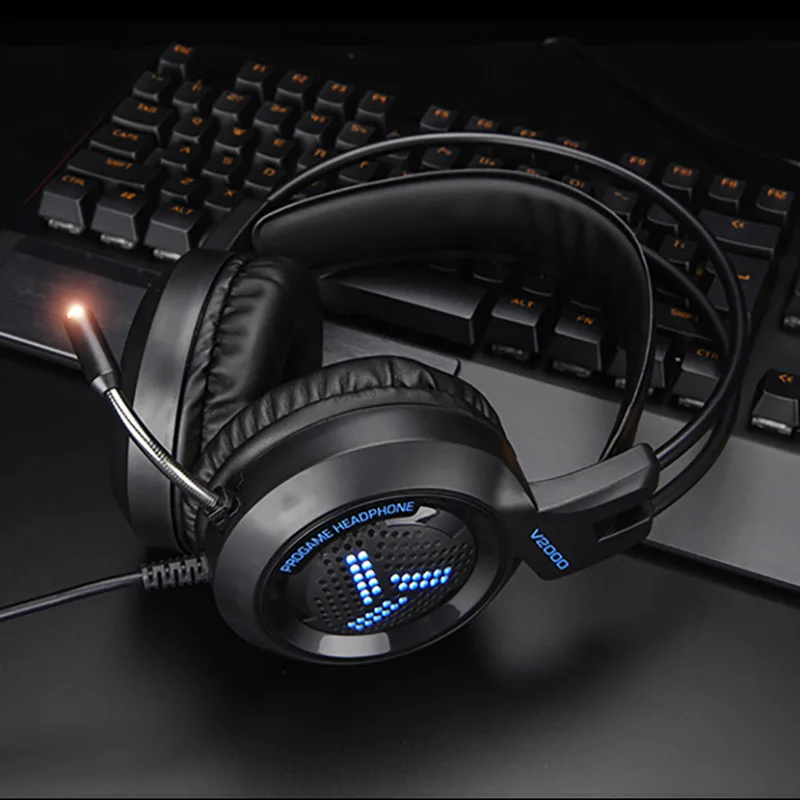 Игровые наушники ПК 7 1 Gamer Surround Sound С микрофоном бас стерео светодиодный Красочные