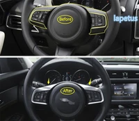 lapetus steering wheel button decoration frame cover trim 1 pcs fit for jaguar xe 2016 2017 2018 2019 abs matte color