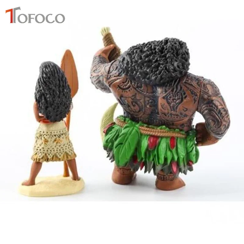 TOFOCO 5 шт./компл. принцесса Моана фигурка Мауи Heihei Waialik главный Tui кукла модель