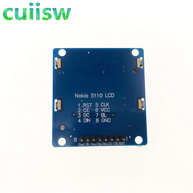 5 шт. Синий ЖК-модуль Nokia 5110 84X48 с синей подсветкой адаптером PCB для arduino бесплатная
