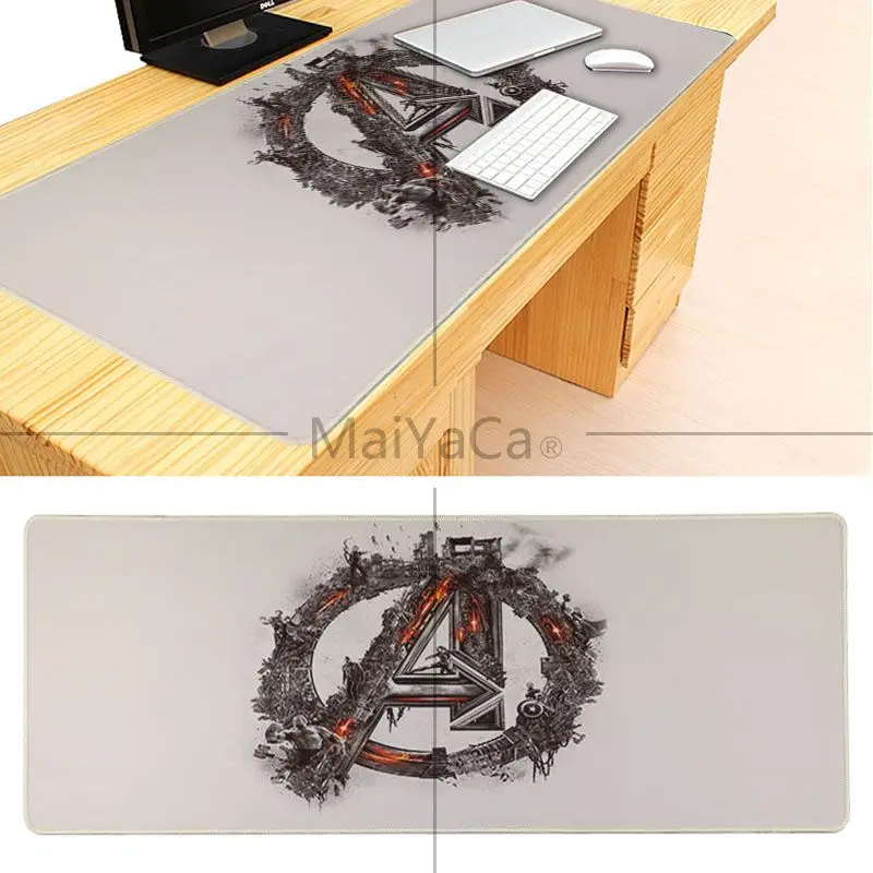 Lock Edge 30X80cm MaiYaCa дизайн Мстители логотип Возраст Альтрона ноутбук игровой мыши коврик для мыши дизайн шаблон компьютерная мышь коврик игровой коврик для мыши - Цвет: Lock Edge 30X80cm