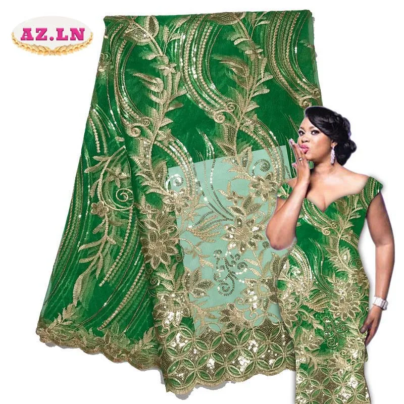 Новинка 2019 французское нигерийское кружево ткани высокого качества блестки тюль
