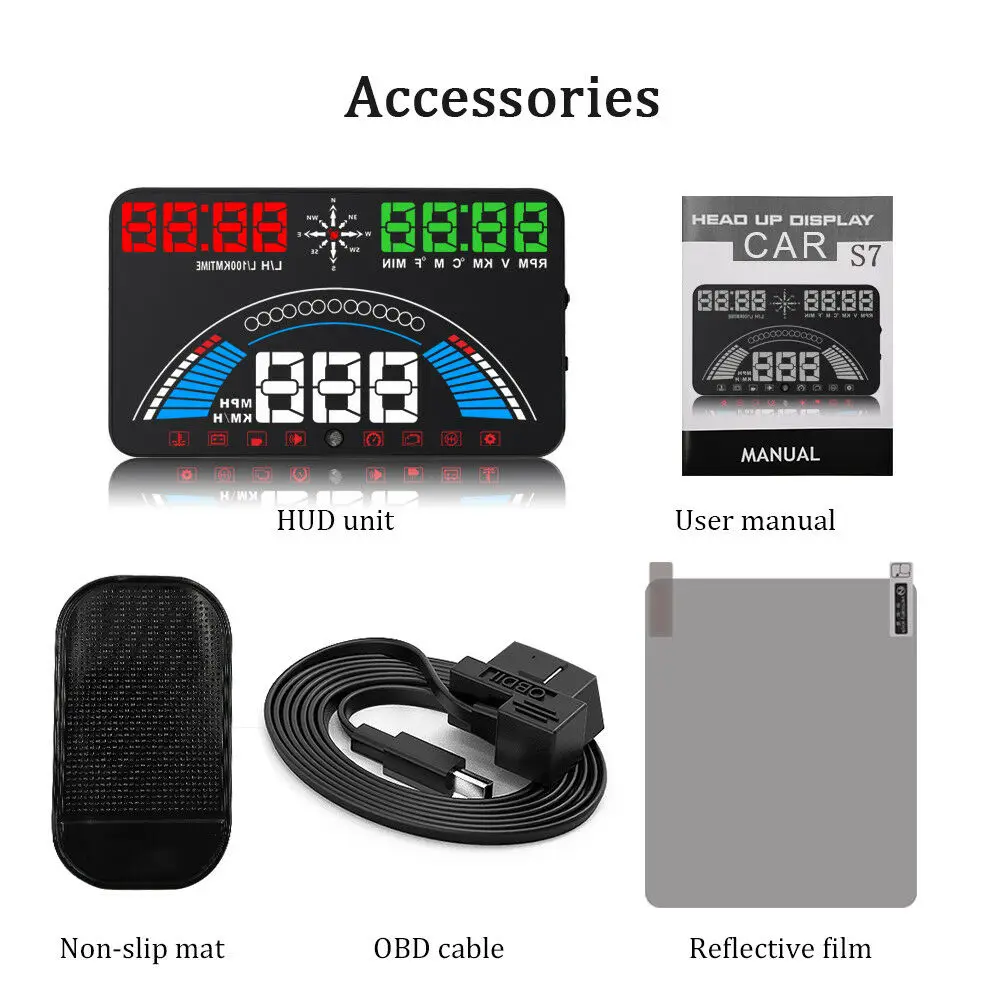 5 8 дюймов авто HUD Дисплей OBD1/2 gps Скорость ometer миль в час) или км/ч