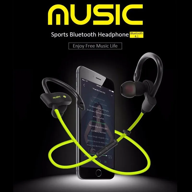 Sansnail bluetooth водонепроницаемые беспроводные наушники спортивные бас с микрофоном