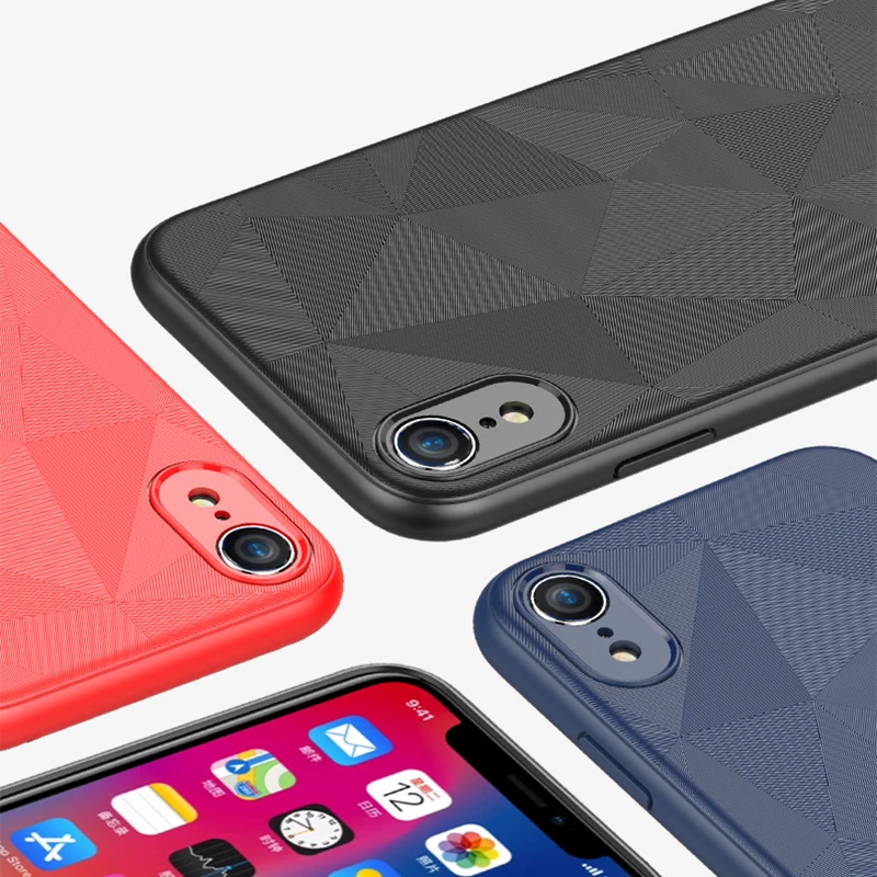 Модный чехол-накладка с геометрическим узором для iphone 6 6s 7 8 9 plus защитный мягкий
