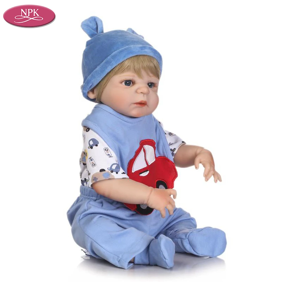 NPK Baby Boys Reborn Doll 57 см полностью силиконовый виниловый корпус для детей игровой