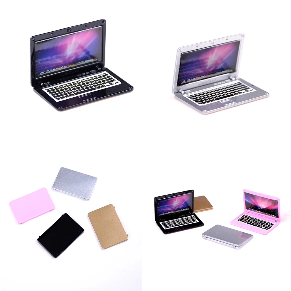 

doll house BJD scene MINI laptop computer simulation doll accessories doll 4 colors 1pcs