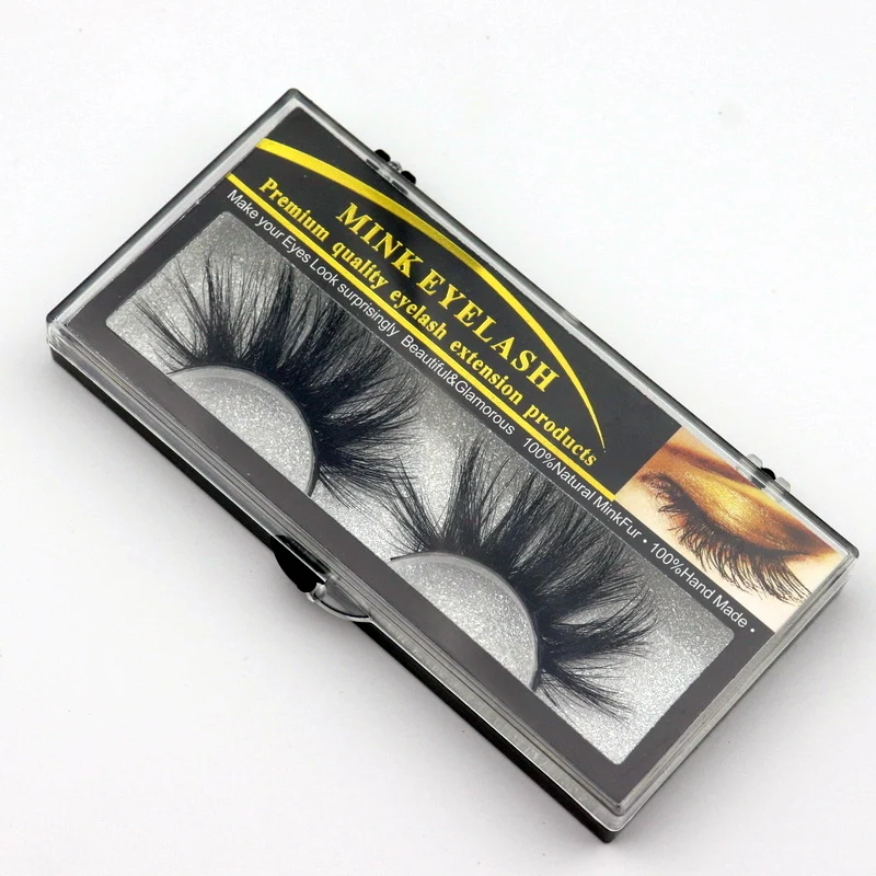 25mm Long eyelashes extra length 3D mink lashes Big dramatic volume fake strip thick false DOCOCER | Красота и здоровье