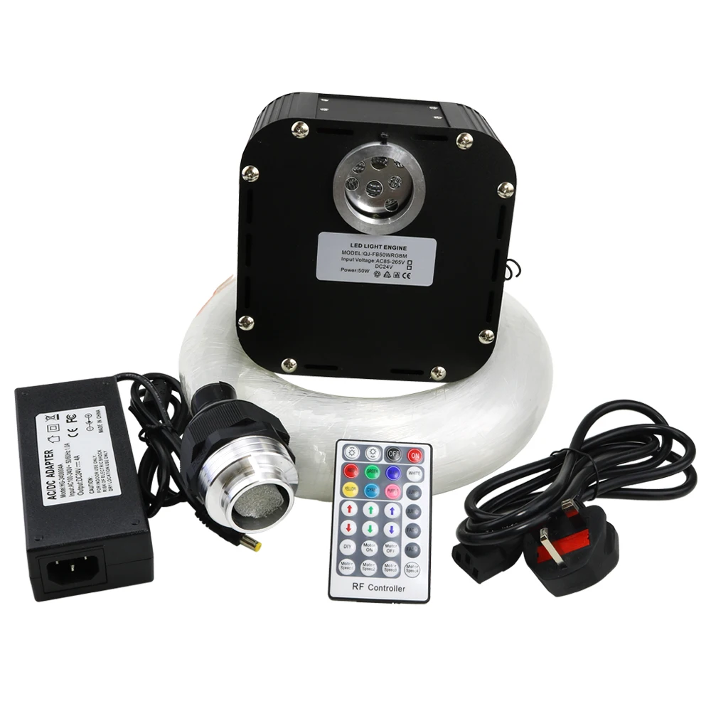 50 Вт RGBW светодиодные мерцающие волоконно-оптические светильники DMX512 Звездный