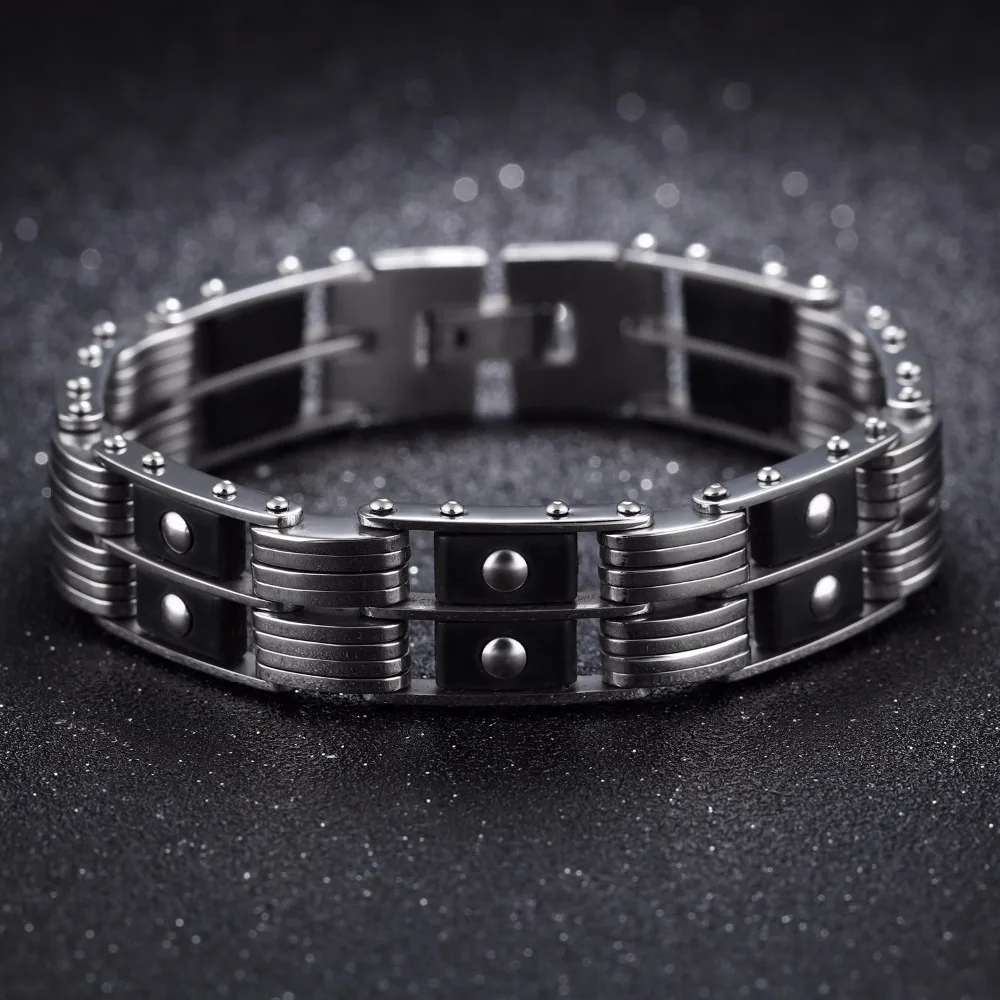 Новые европейские тенденции моды Titanium стали модные мужские браслет аксессуары