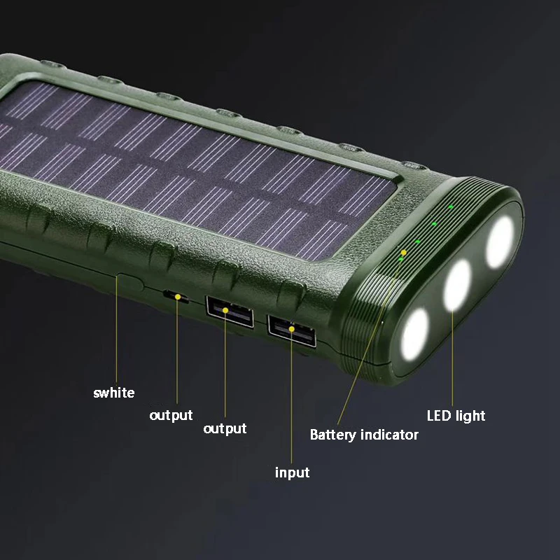 3 светодиодных фонаря Pathfinder Солнечная зарядка Po outdoorSolar Мобильная мощность 20000 мАч