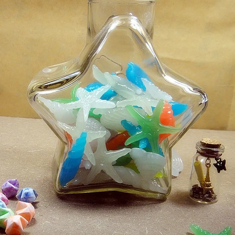 20 шт. светящиеся камни светятся в темноте пляж раковины морской аквариум галька