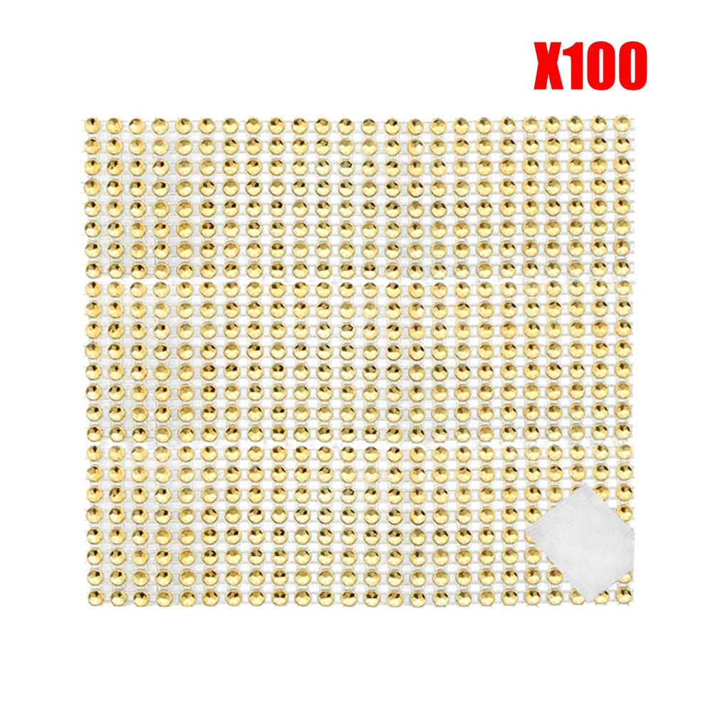 50/100 шт хрустальное кольцо для салфетки для свадьбы ромбовидная салфетка держатель чашки цветочный орнамент вечерние декор для банкетного стола аксессуары - Цвет: 24 Rows Golden x100