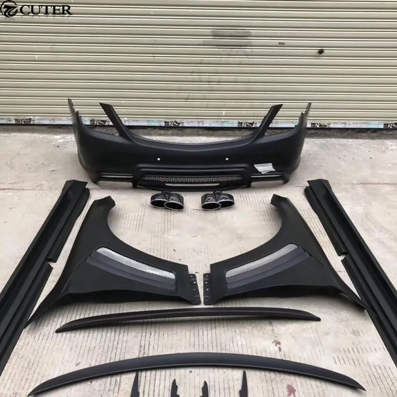 W222 S320 S350 комплект кузова автомобиля FRP неокрашенные передние и задние бамперы